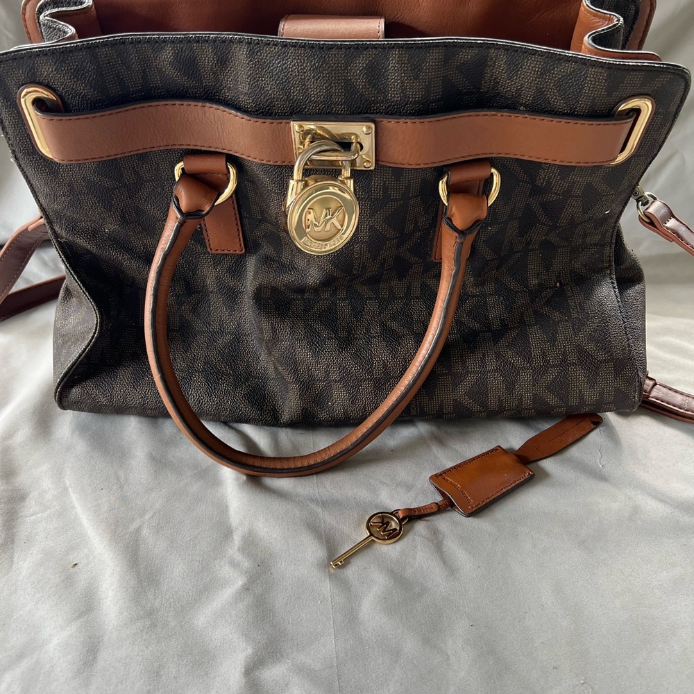 Michael Kors Brown and Tan Shoulder Bag